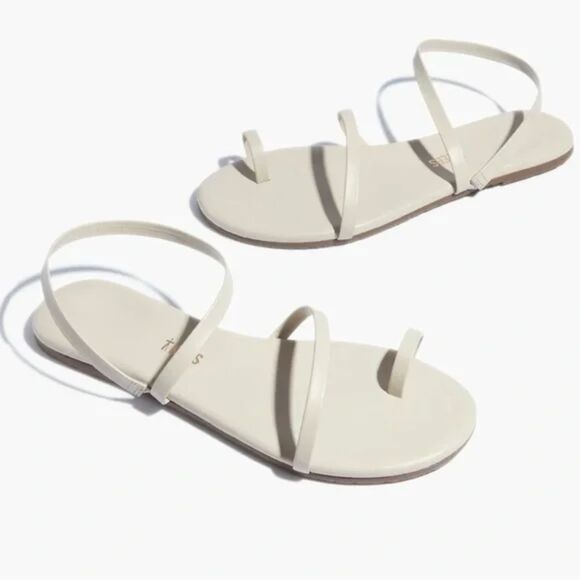 TKEES Mia Napa Sandals in Cream Size 8 - Picture 1 of 6